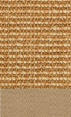 Sisal Salvador sand 065 tæppe med kantbånd i beige 002